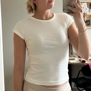 Zara Cap Sleeve Cropped Tee
